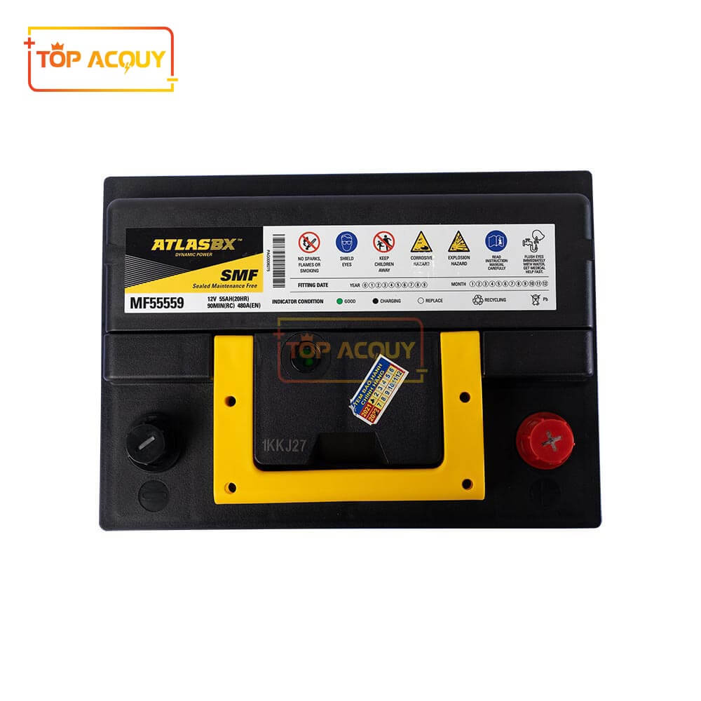 Ắc quy ATLAS 12V - 55AH MF 55559 (DIN55L) - Chính hãng
