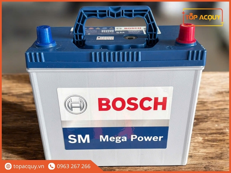 Phân biệt cọc to chuẩn S trên ắc quy Bosch 55B24LS