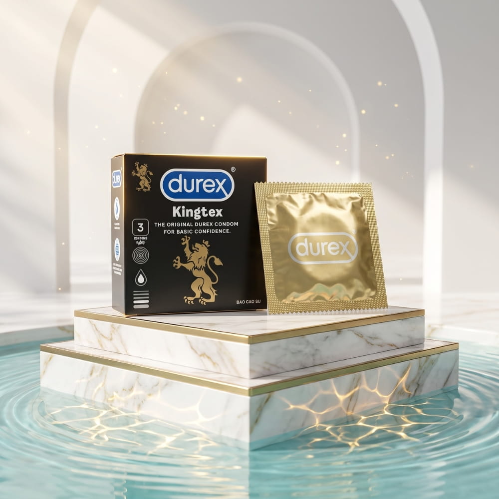 Bao cao su siêu mỏng Durex Kingtex hộp 3 chiếc tiêu chuẩn Anh Quốc chính hãng giá sỉ nên mua tại Lovezone