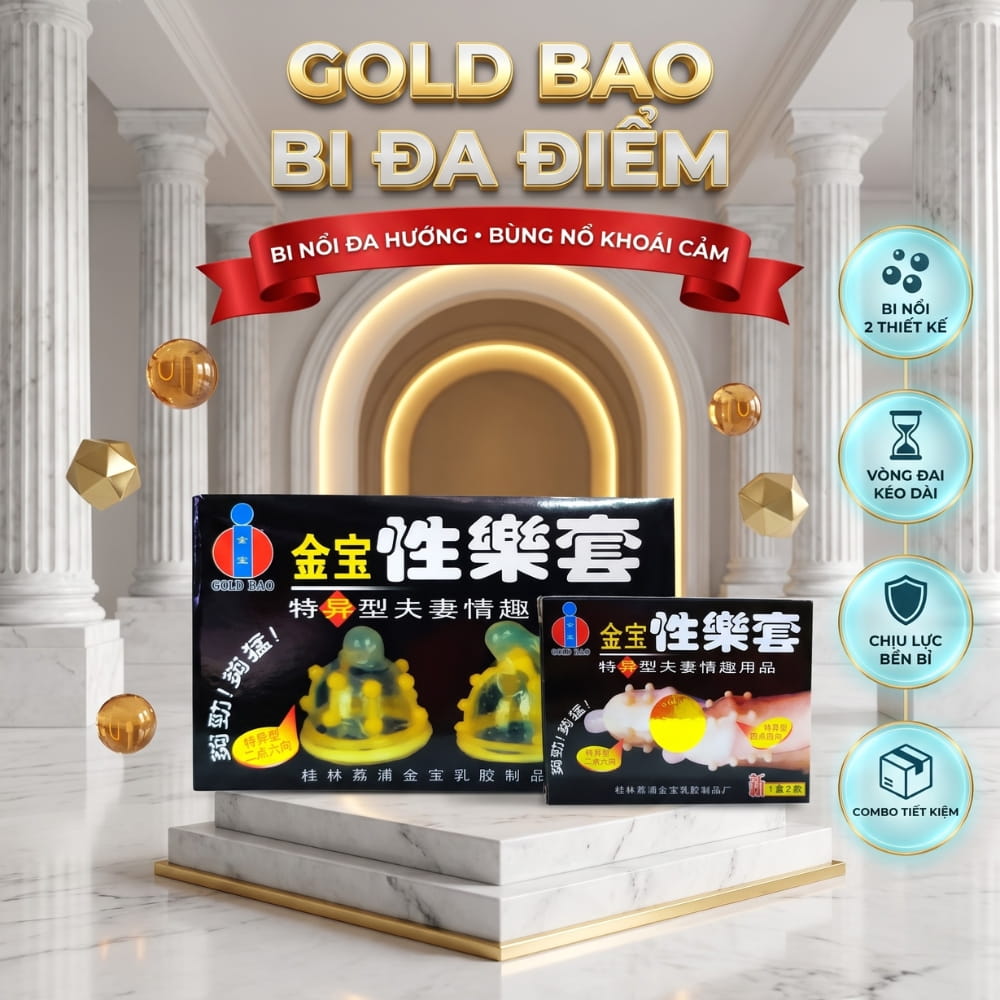 Ưu điểm bi silicon mềm và vòng kéo dài thời gian của bao cao su Gold Bi