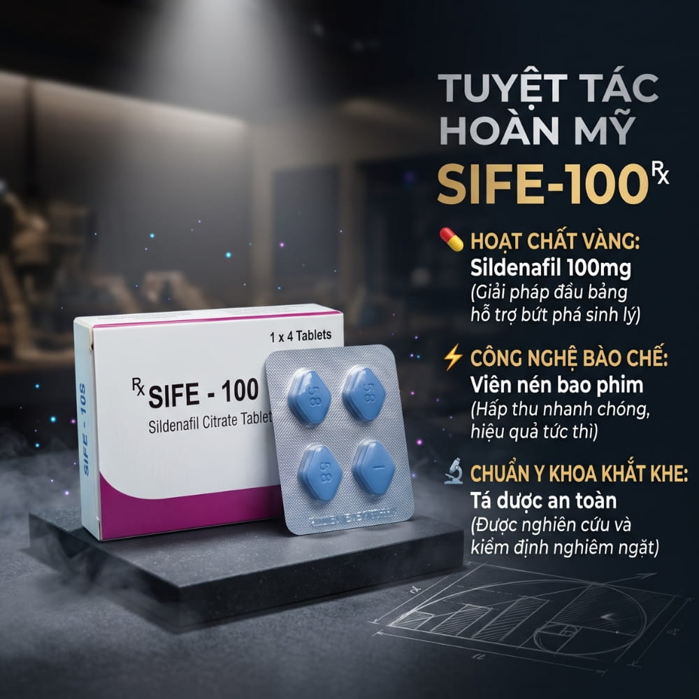 Thông số thành phần Sildenafil 100mg của thuốc cường dương Sife 100