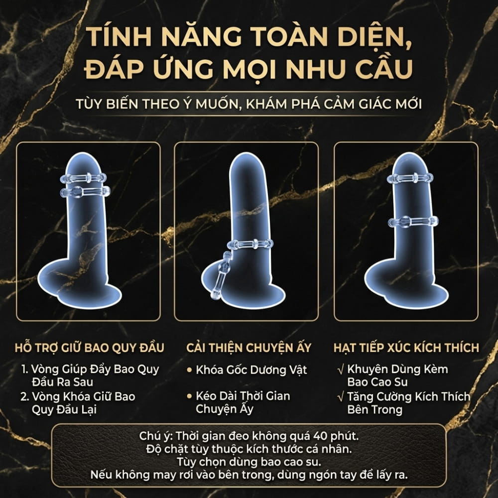 Hướng dẫn sử dụng và vệ sinh bộ vòng đeo dương vật an toàn