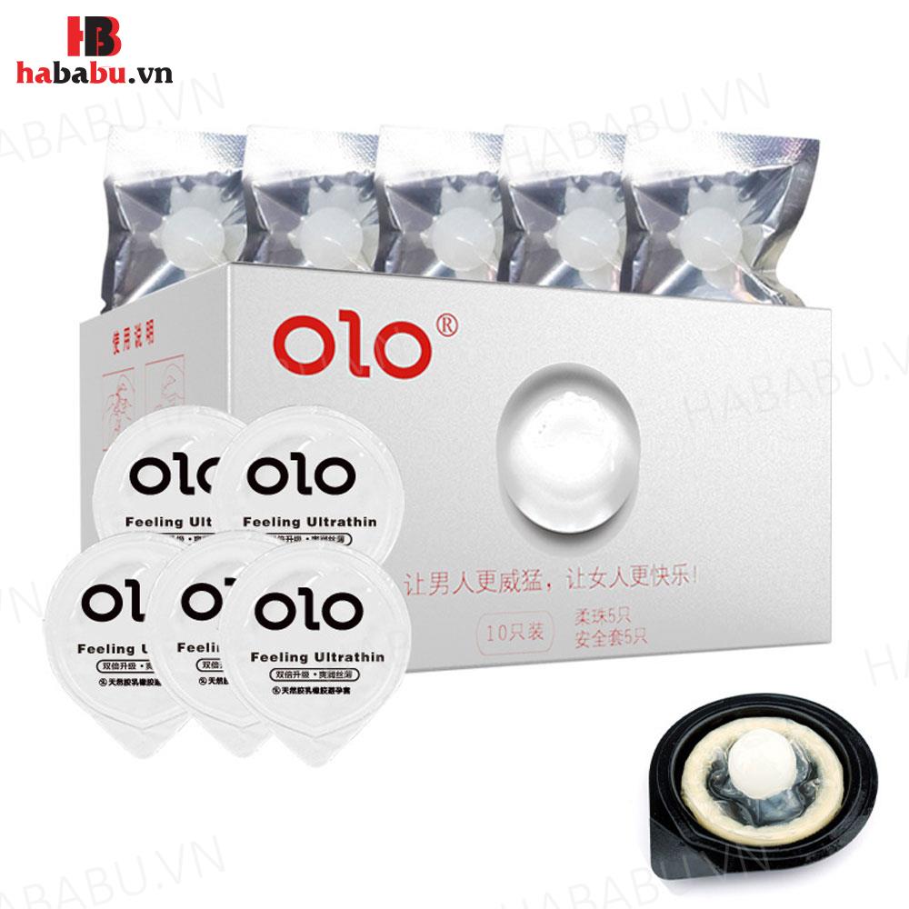 Bao cao su Olo Growth Soft Bead siêu mỏng hộp 10 chiếc chính hãng