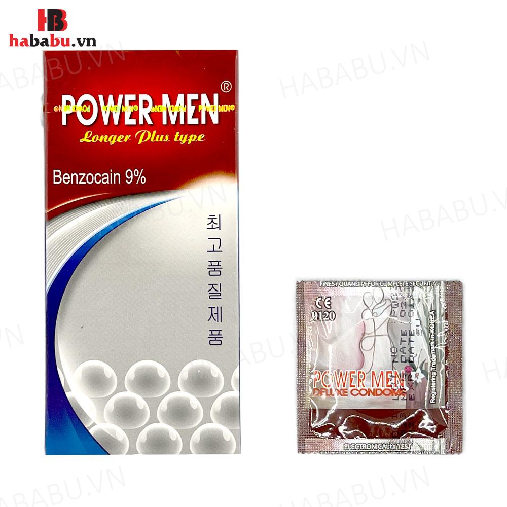Bao cao su Powermen Ngọc Trai hộp 12 chiếc kéo dài thời gian chính hãng