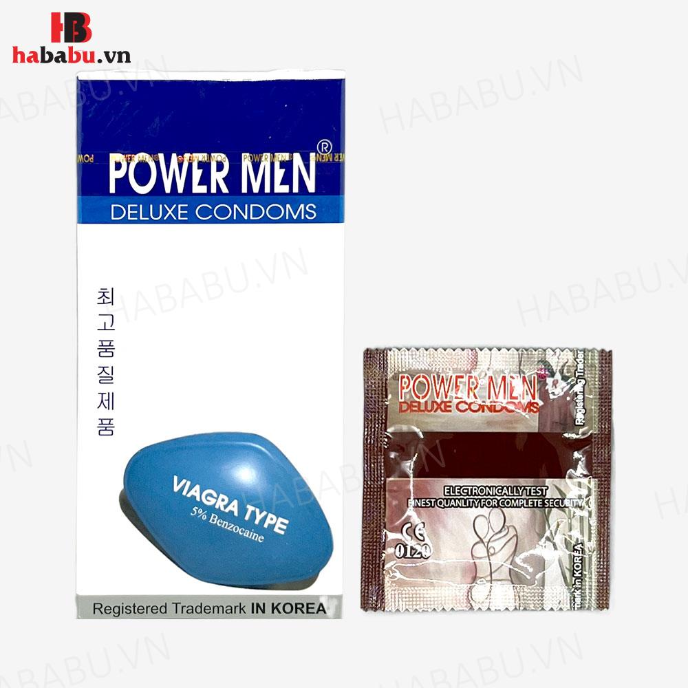 Bao cao su Powermen Viagra hộp 12 chiếc kéo dài thời gian chính hãng