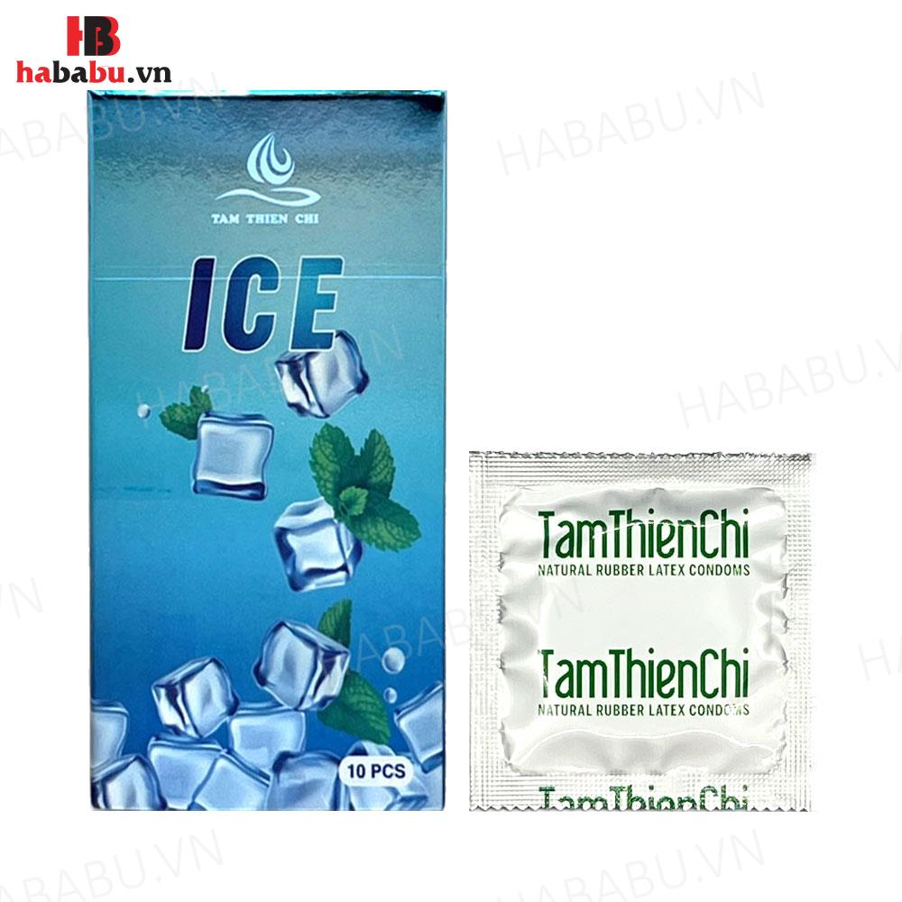 Bao cao su Tâm Thiên Chí  Ice hộp 10 chiếc kéo dài thời gian chính hãng
