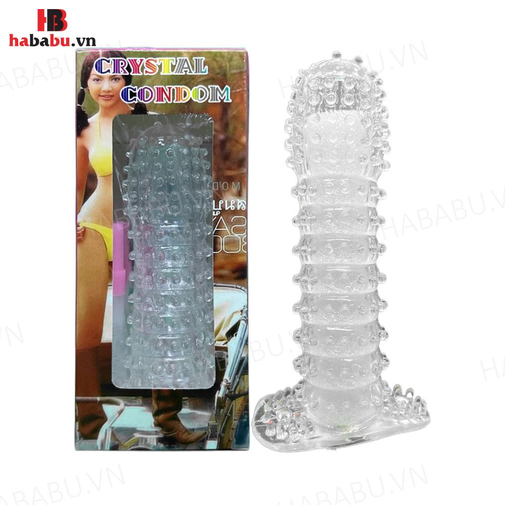 Bao cao su đôn dên Crystal Condom Gai Nhỏ tăng kích thước chính hãng