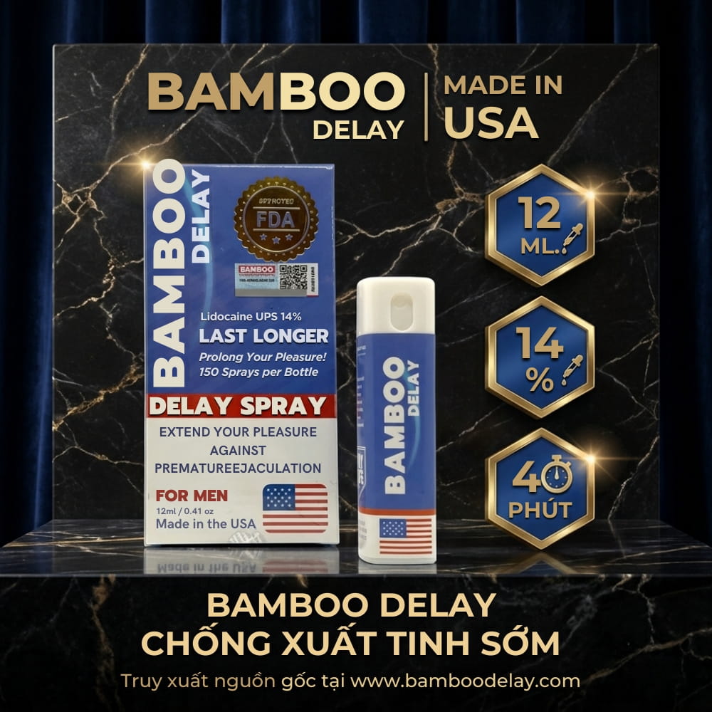 Chi tiết thành phần và chứng nhận an toàn của xịt Lidocaine USP 14% Bamboo