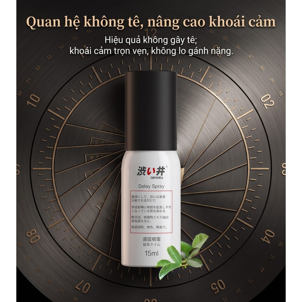 Xịt chống xuất tinh sớm DryWell D-21 15ml chính hãng, hộp đen sang trọng