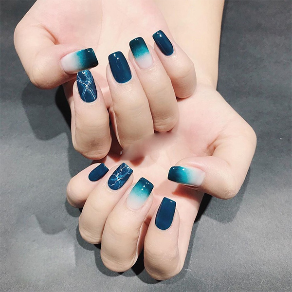 5 kiểu nail với tông xanh phù hợp cho mọi phong cách các nàng  Làm Điệu