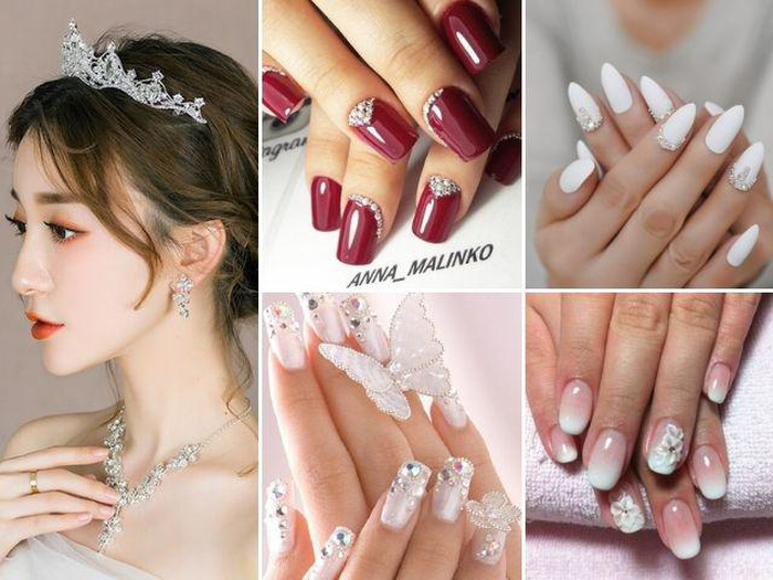 Top 13 mẫu nail cho cô dâu đẹp mà đơn giản 2023  NiNiStore 2023