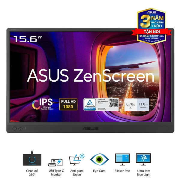 Màn hình di động Asus MB169CK (15.6Inch/ Full HD/ 5ms/ 250cd/m2/ IPS)