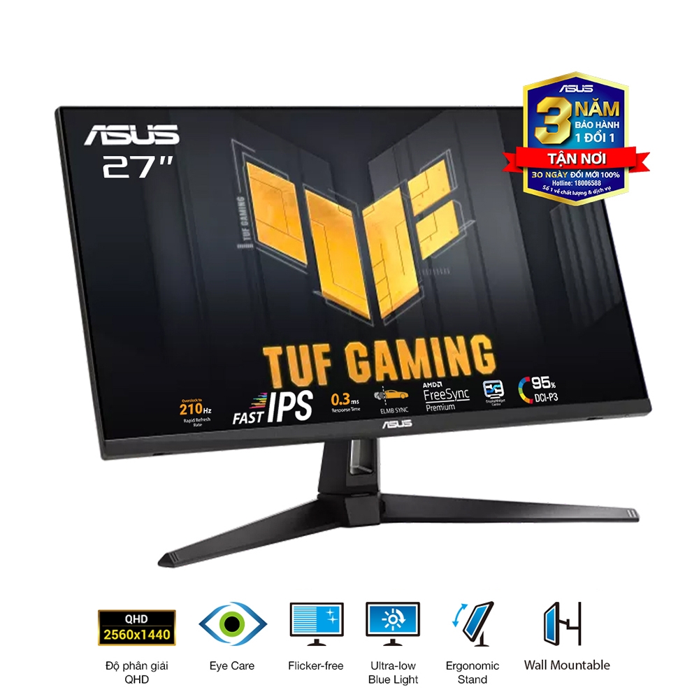 Màn Hình Gaming ASUS TUF Gaming VG27AQ5A (27 inch - IPS - 2K - 210Hz - 1ms - Speaker)