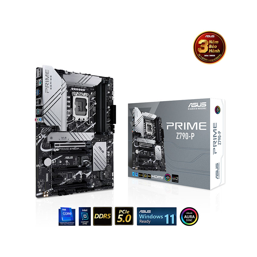 Bo mạch chủ Asus Prime Z790-P-CSM (Intel Z790/ Socket 1700/ ATX/ 4 khe ram/ DDR5/ 2.5 Gigabit LAN