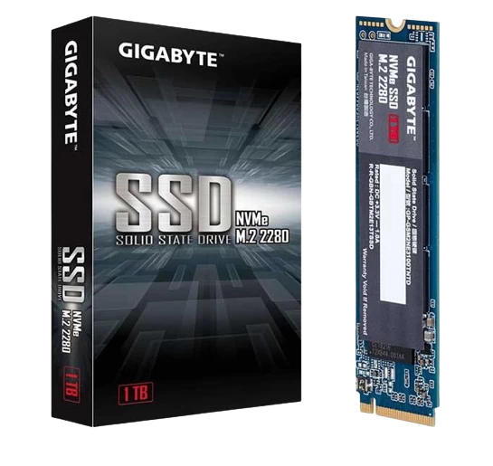 Ổ cứng SSD Gigabyte 1TB M.2 2280 PCIe NVMe Gen 3x4 (Đọc 2400MB/s, Ghi 1800MB/s) - (GAG325E1TB)