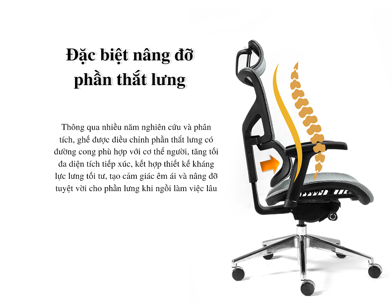 Ghế công thái học Ergonomic Vchair Commander