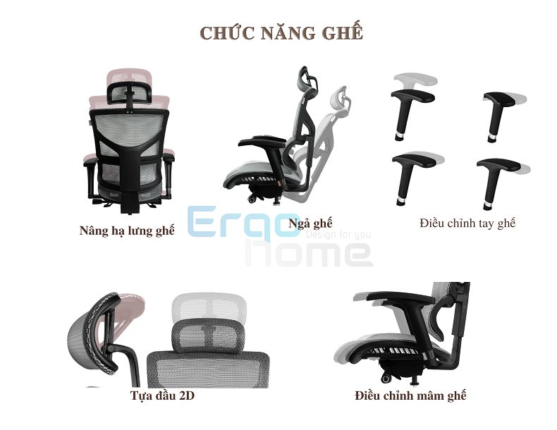 Ghế công thái học Ergonomic Vchair Commander