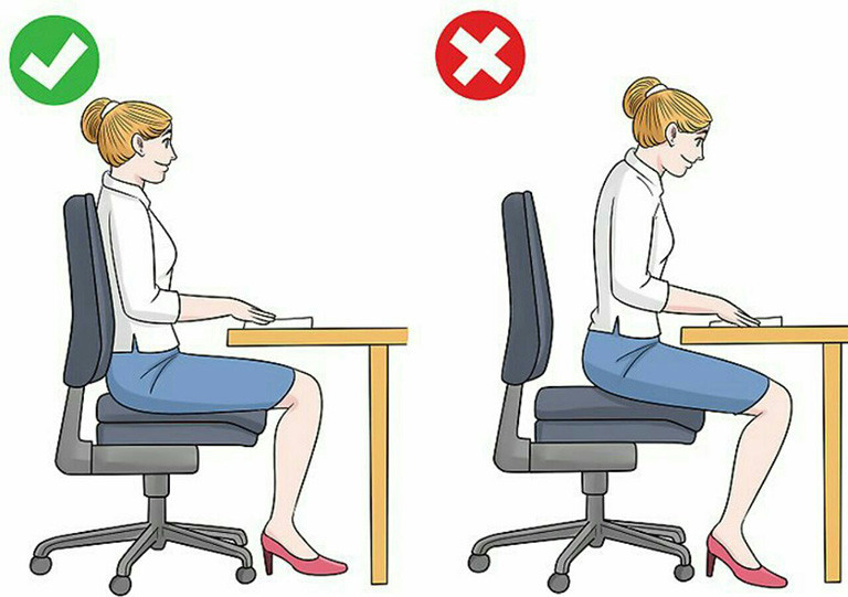 tư thế ngồi trong văn phòng