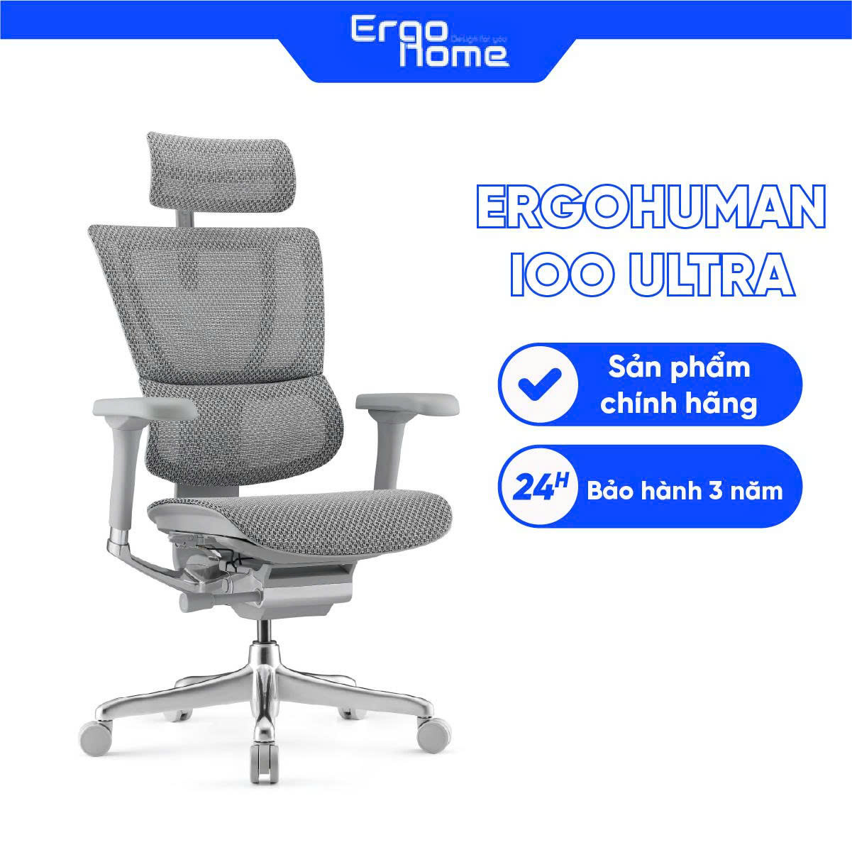 GHẾ CÔNG THÁI HỌC ERGOHUMAN iOO ULTRA CẢI TIẾN ĐỘT PHÁ