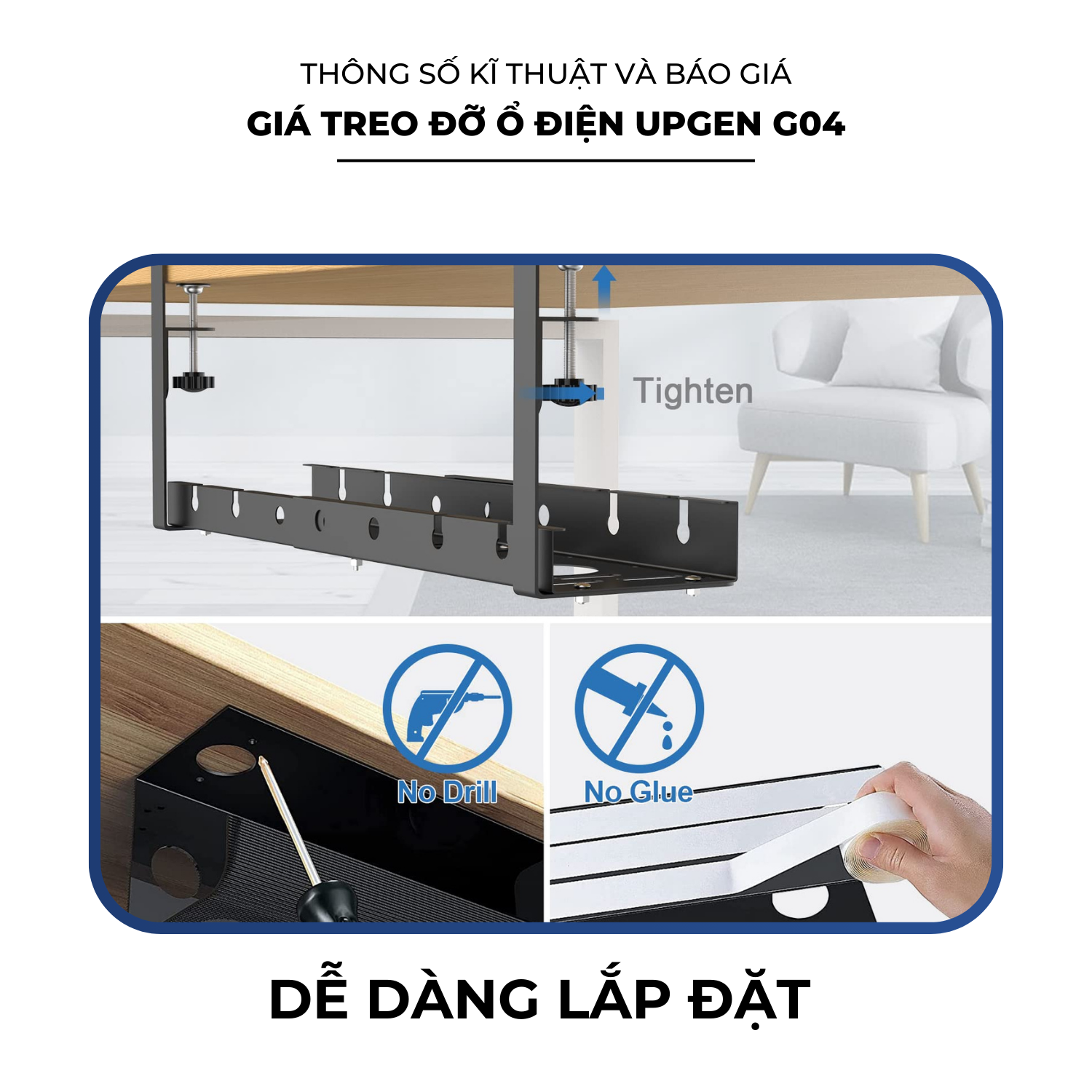 Giá treo đỡ ổ điện UPGen G04
