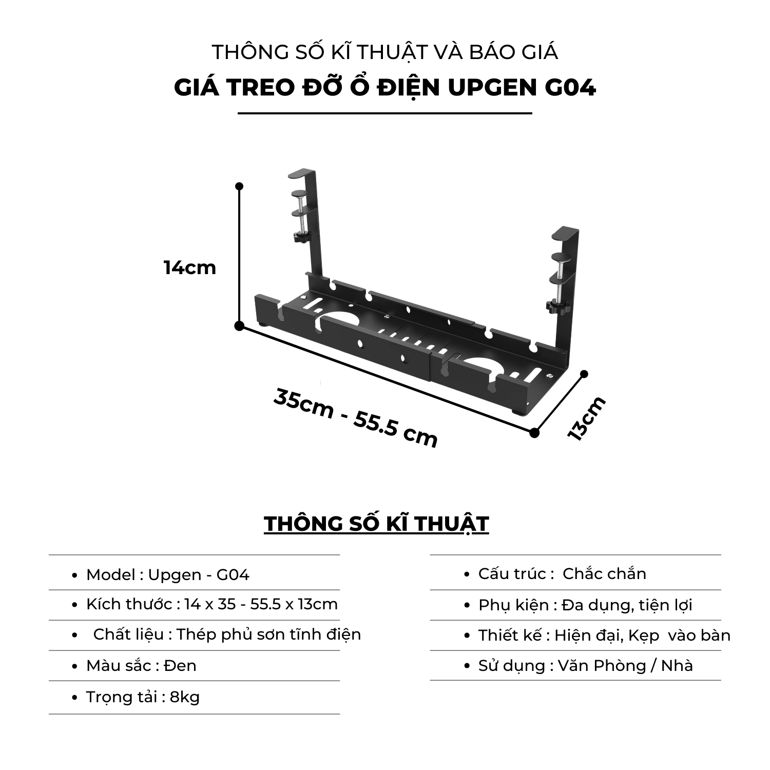 Giá treo đỡ ổ điện UPGen G04