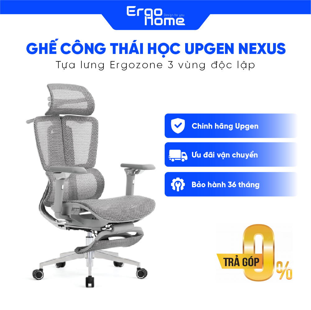 Ghế Công Thái Học Upgen Nexus (Tựa lưng Ergozone 3 vùng độc lập)