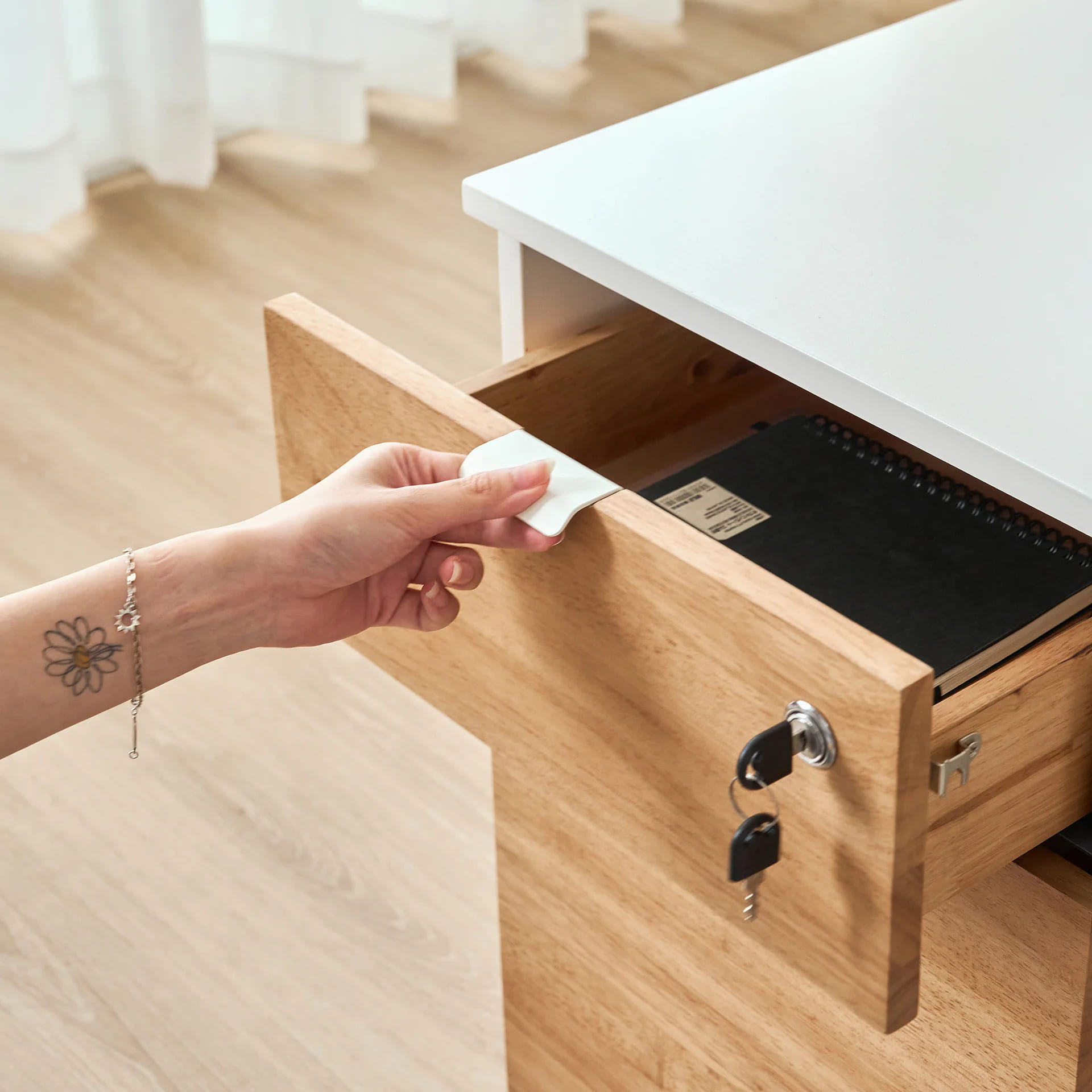 Hộc tủ di động 2 ngăn Alexa