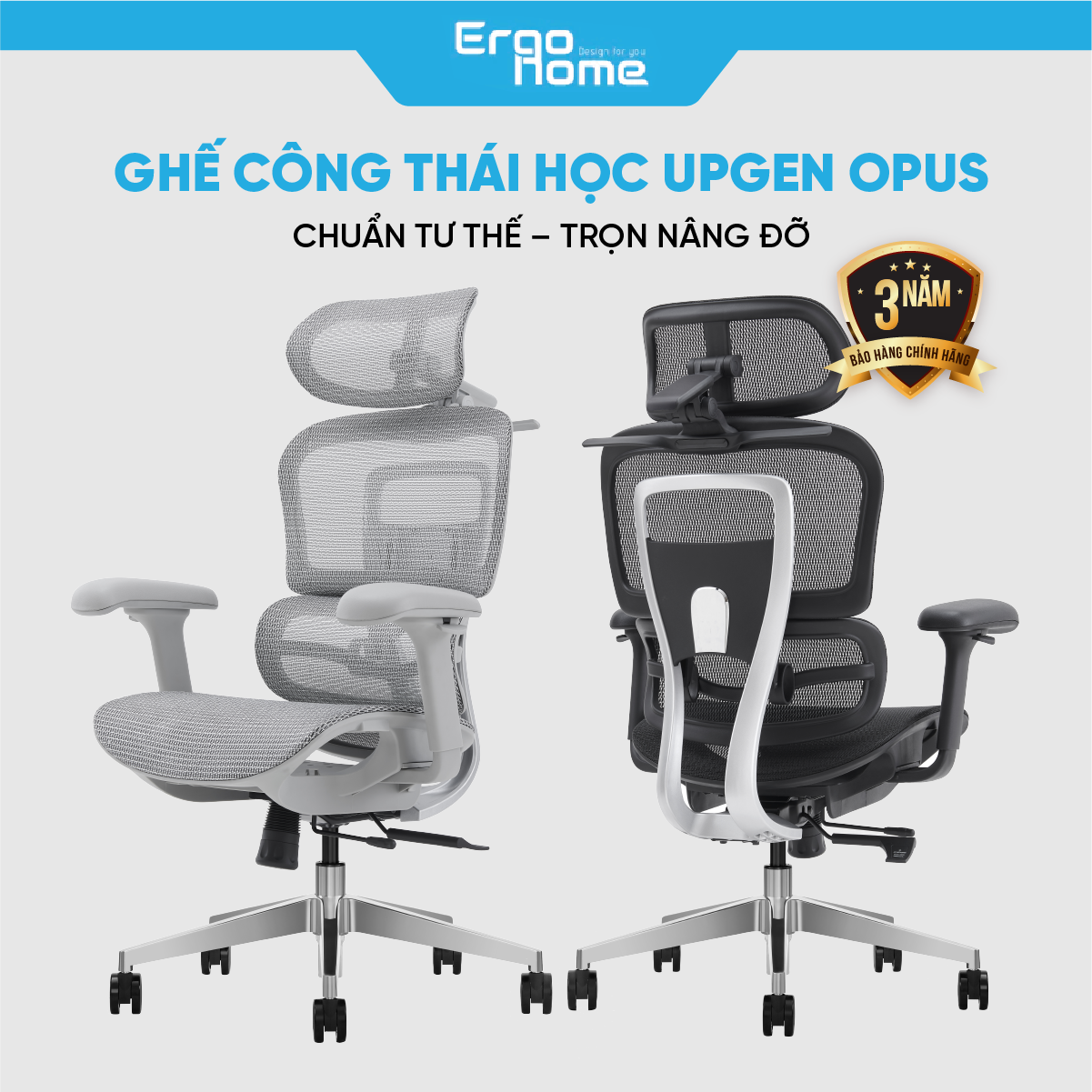 Ghế Công Thái Học Upgen Opus - Chuẩn Tư Thế - Trọn Nâng Đỡ
