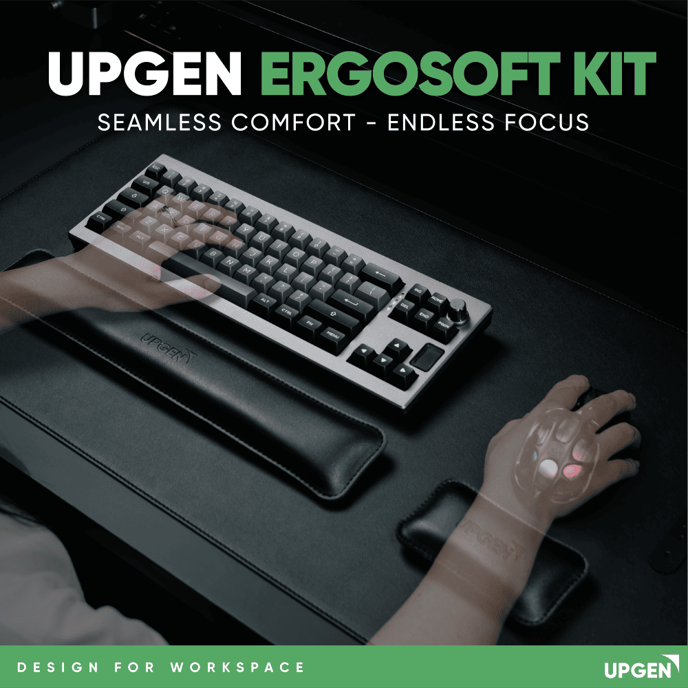Bộ Phụ Kiện Kê Tay - Lót Chuột 4 Trong 1 Upgen ErgoSoft Kit - Seamless Comfort, Organized Focus