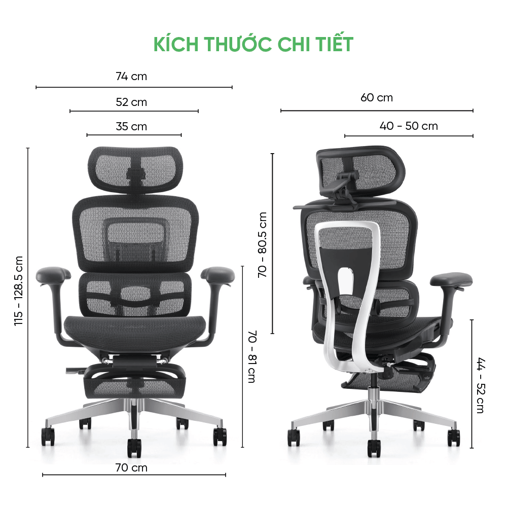 Ghế Công Thái Học Upgen Opus - Chuẩn Tư Thế - Trọn Nâng Đỡ