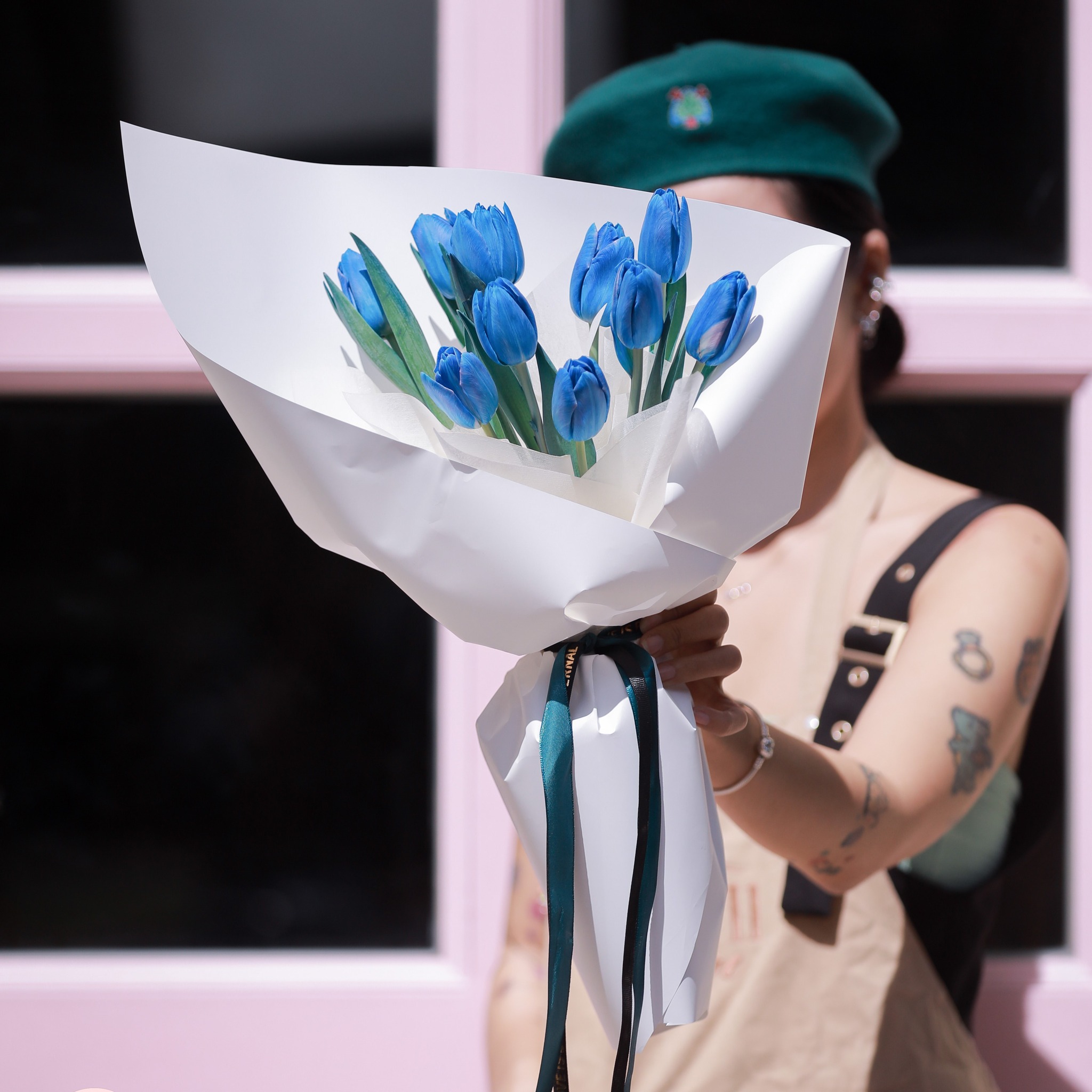 giay bong mo 65 miro mau trang phoi hoa Florist Space