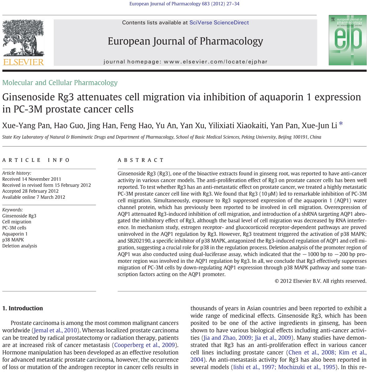 Ginsenoside Rg3 ức chế di căn ung thư tiền liệt tuyến