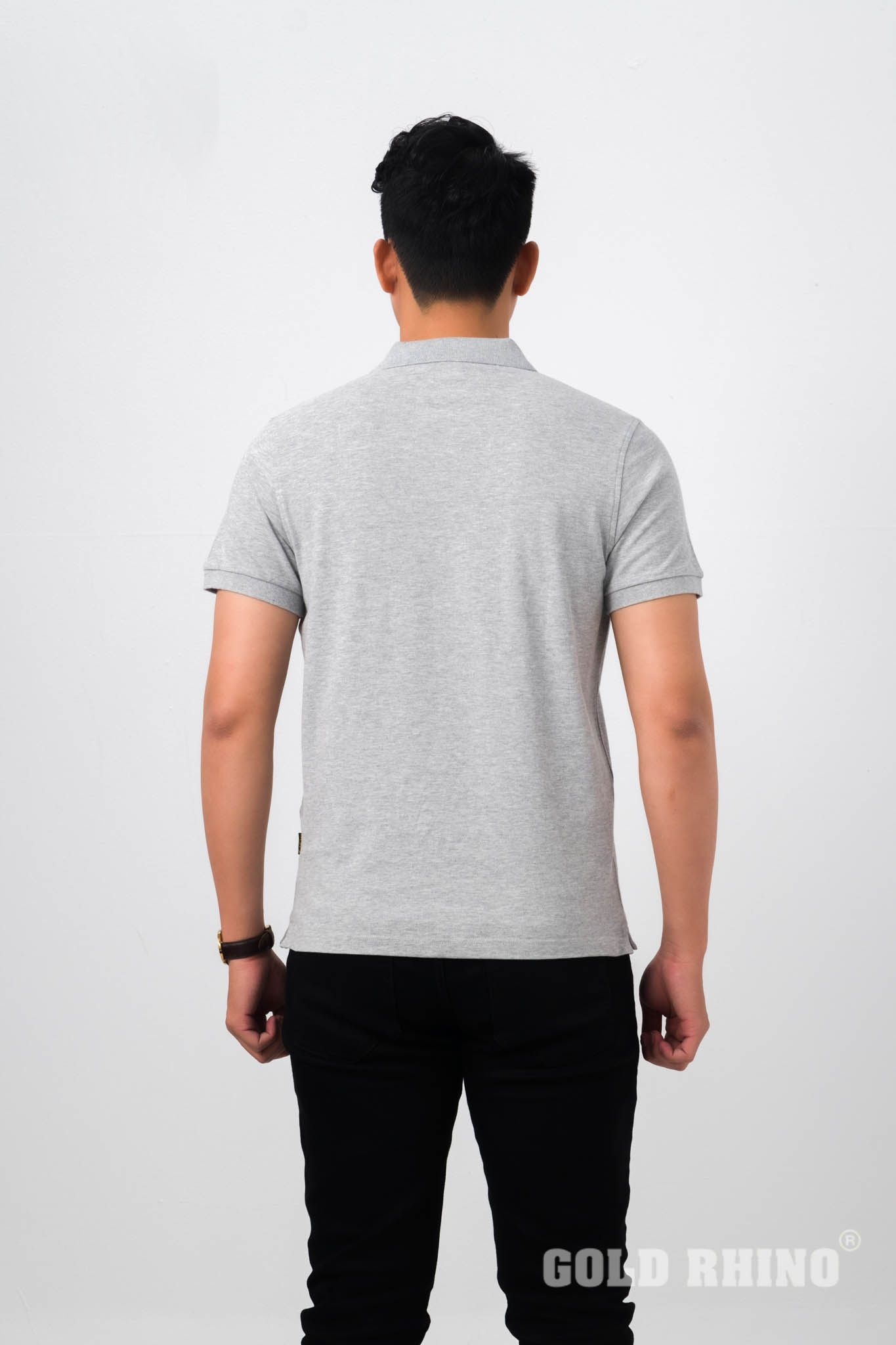 Áo Thun Nam Polo Màu Xám Tiêu