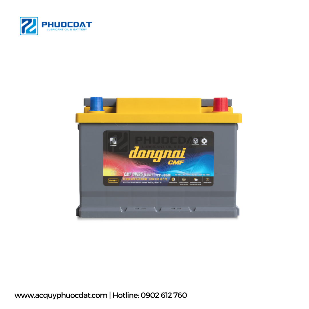 Ắc Quy Khô Đồng Nai CMF DIN65 (LBN2) 12V 65AH - Miễn Bảo Dưỡng Chính Hãng