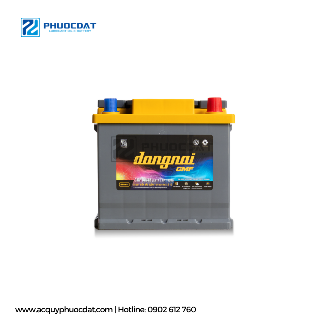 Ắc Quy Khô Đồng Nai CMF DIN45 12V 45AH - Miễn Bảo Dưỡng Chính Hãng