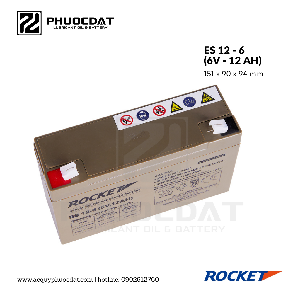 Ắc quy Rocket ES 6 - 12