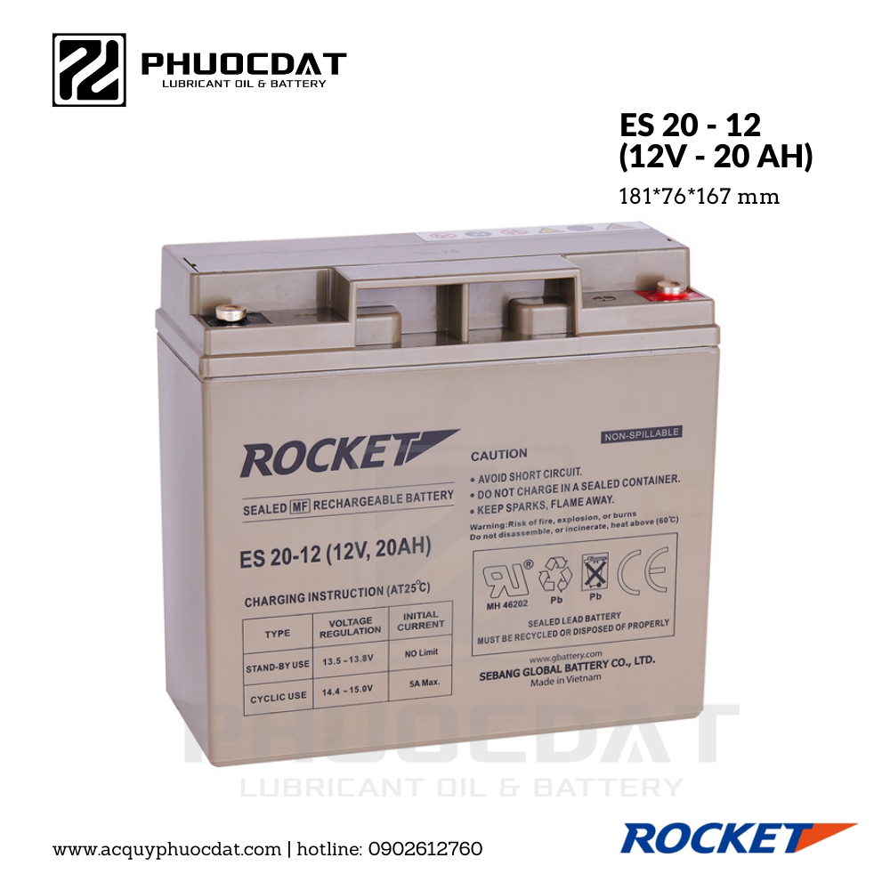 Ắc quy Rocket ES 20 - 12