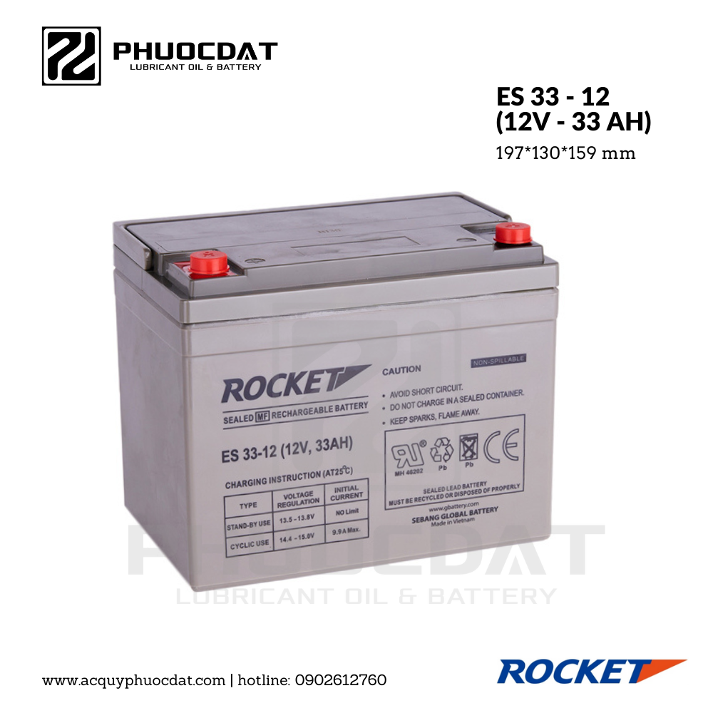 Ắc quy Rocket ES 33 - 12