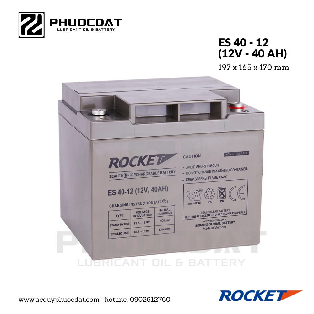 Ắc quy Rocket ES 40 - 12