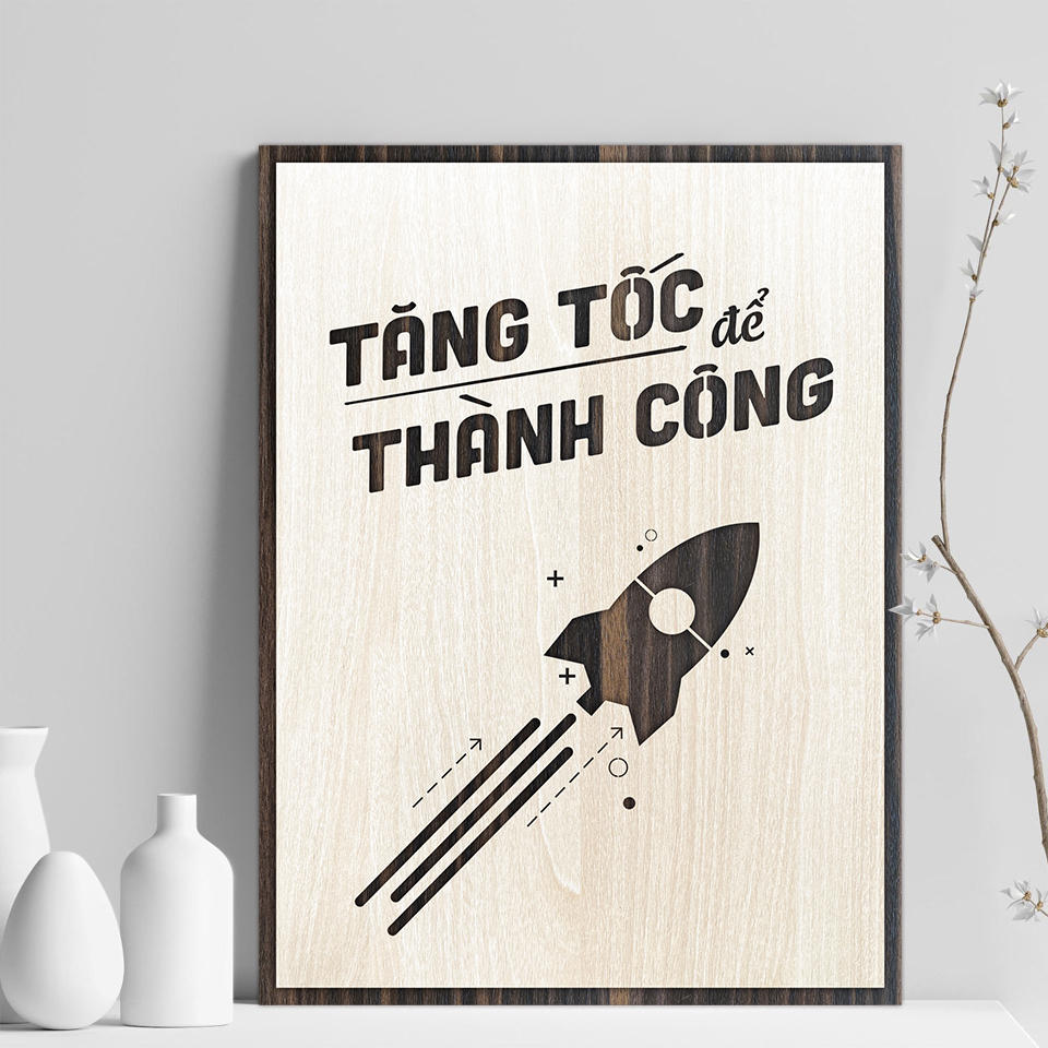 Tranh treo tường bằng Gỗ Decor treo phòng làm việc SM020 - Tăng ...