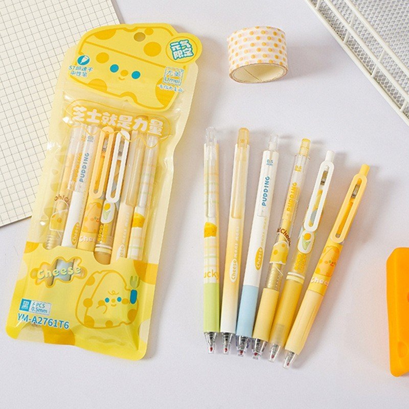 Set 6 Bút Gel Đen - Umei Phomai