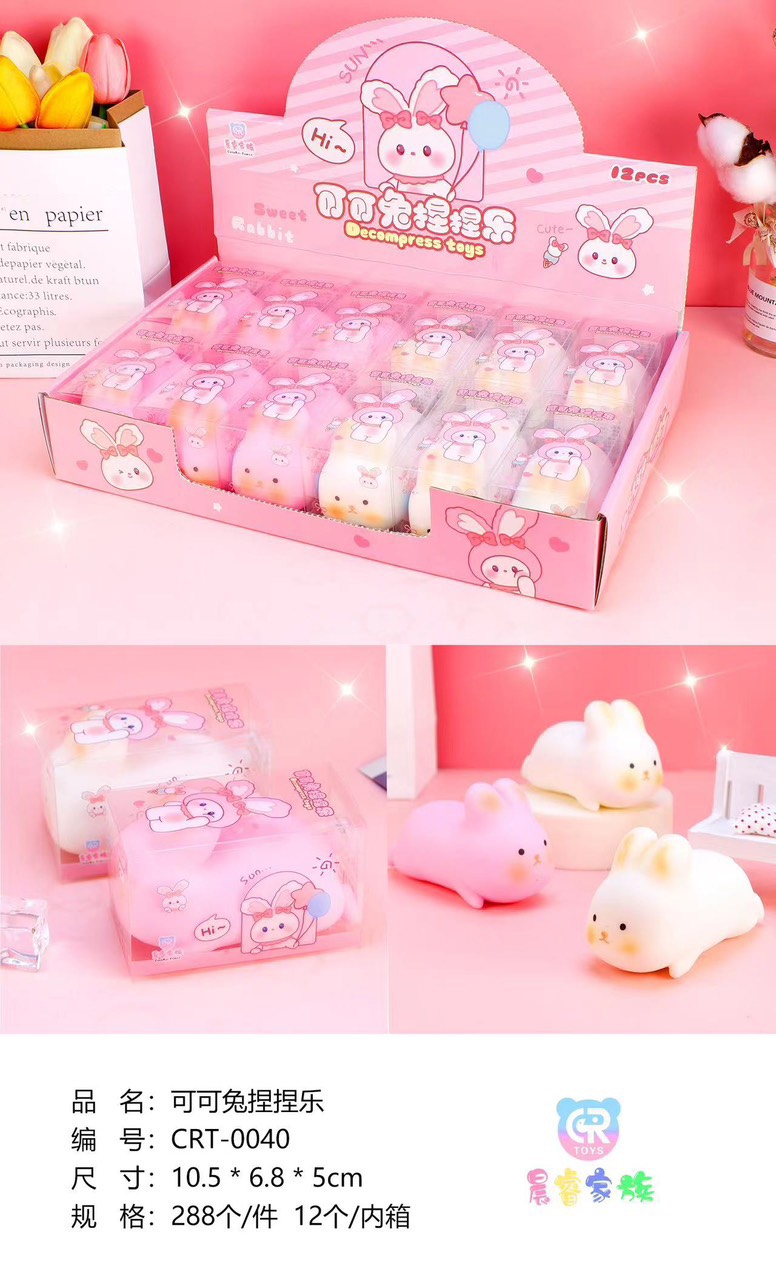 Squishy Thỏ Hồng Trắng