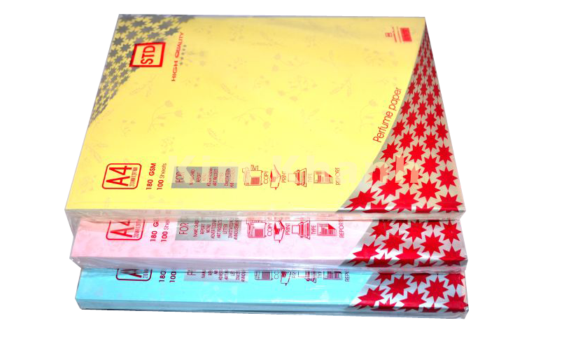 Bìa thơm A4 STD - 180gsm - hồng