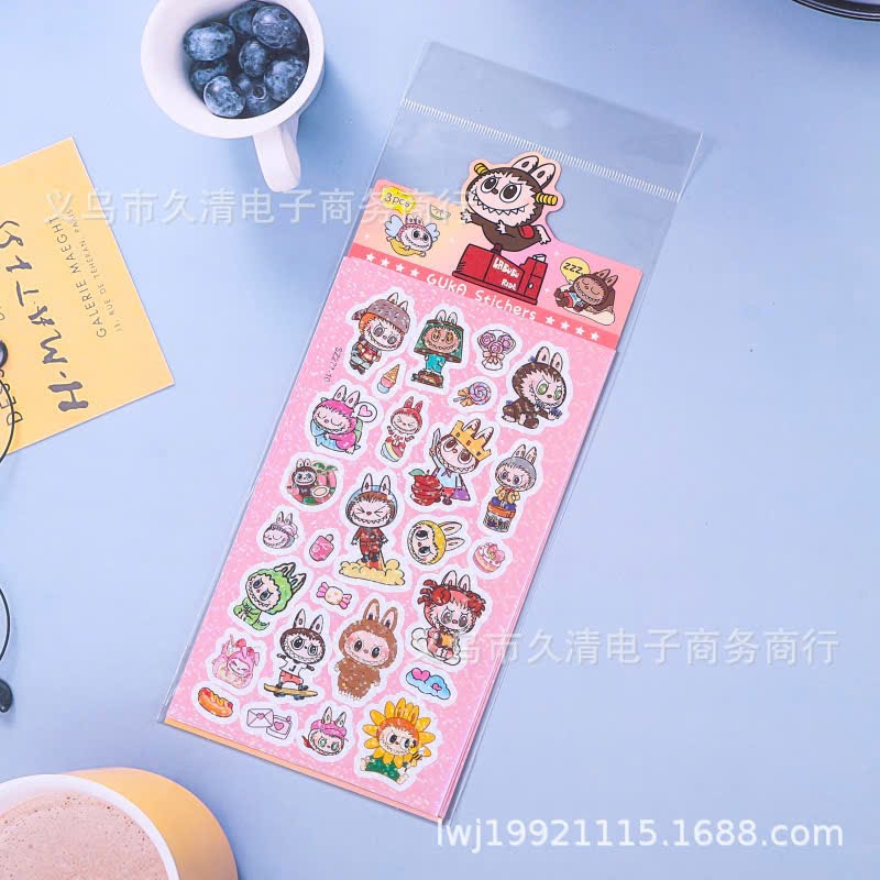 Set 3 Tấm Sticker Labubu Bling