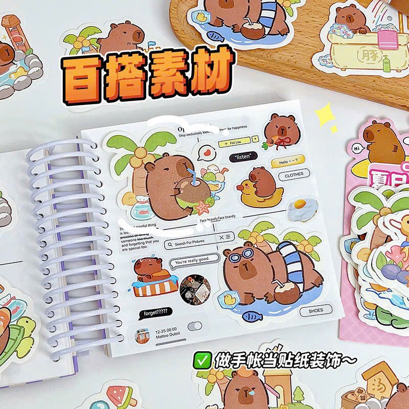 Túi 100 Tờ Note Hình Capybara