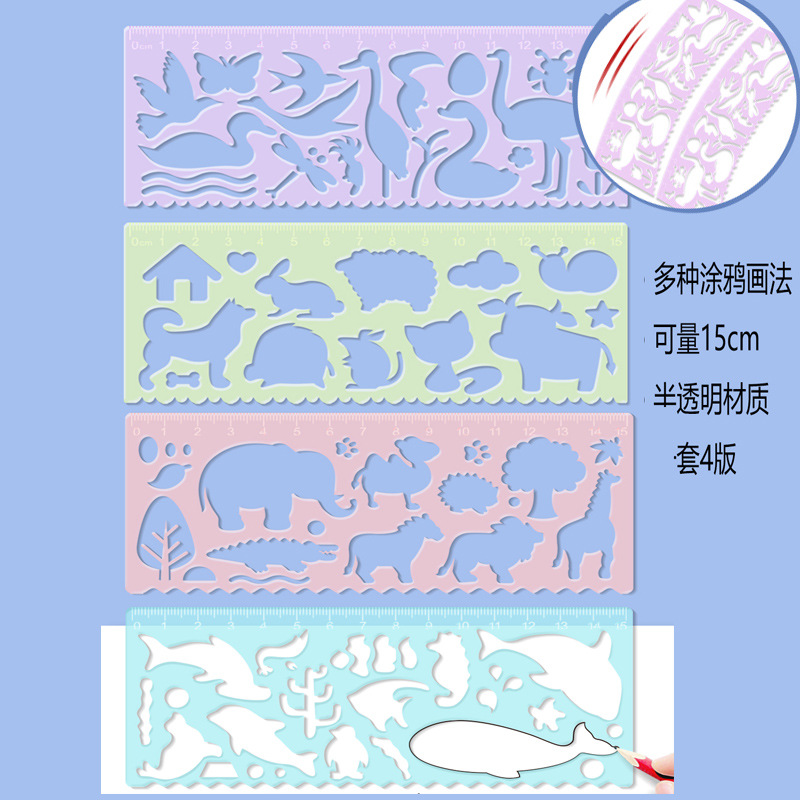 Set 4 Thước Vẽ Hình