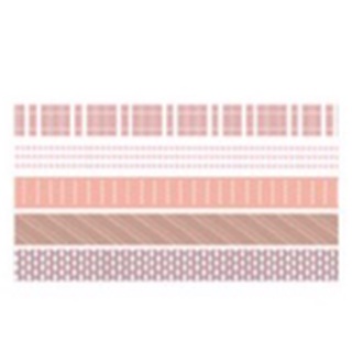 Bộ 5 Washi Tape  WA01 - Chấm Hồng