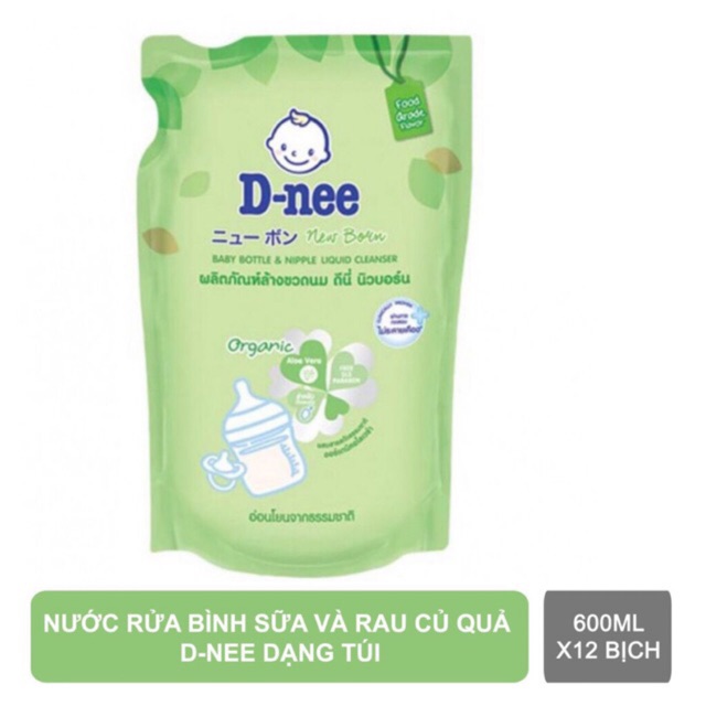 Nước Rửa Bình Sữa Dnee Thái - Túi 600ml