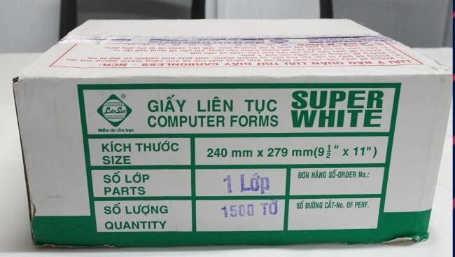 Giấy liên tục 240x279mm