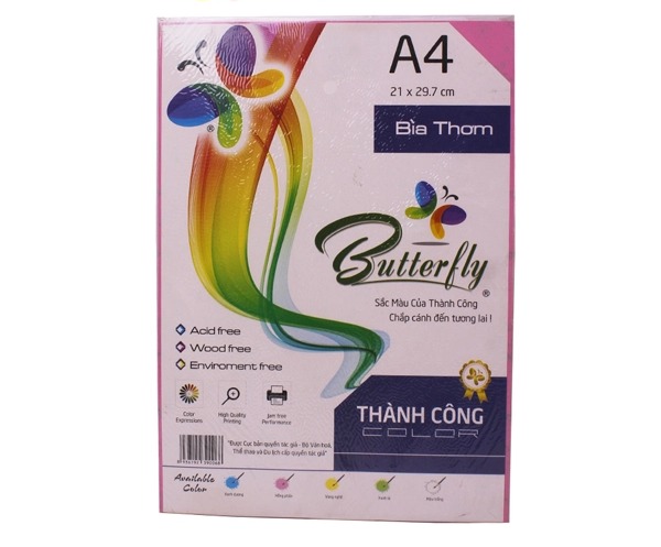 Bìa màu A4 160 gsm dạ quang